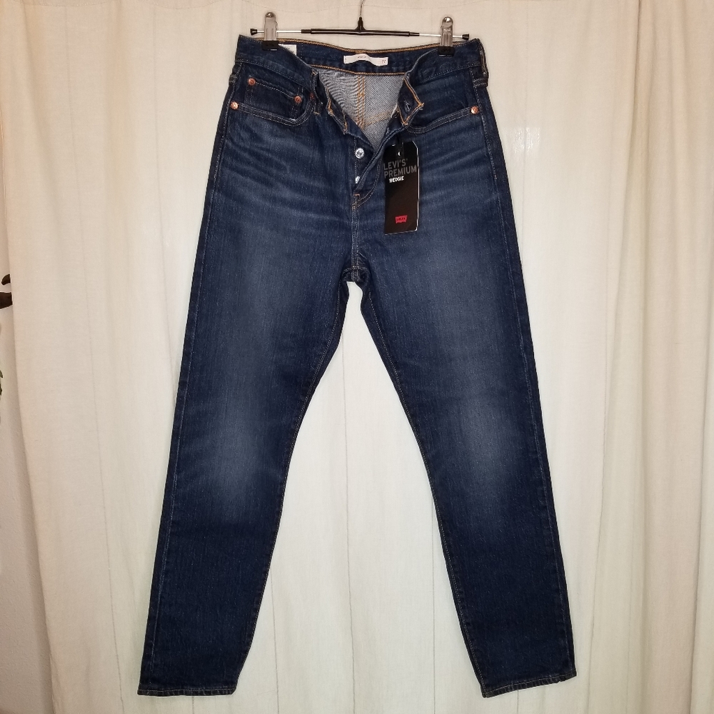 Levi's Wedgie High Rise Premium Denim Jeans in Authentic Favorite Sz 27 NWT - Picture 4 of 15